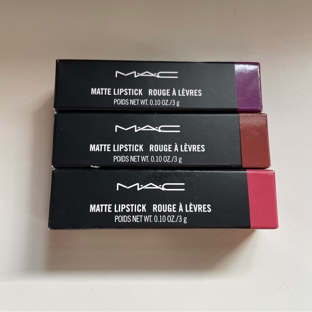 3 MATTE MAC Lipsticks